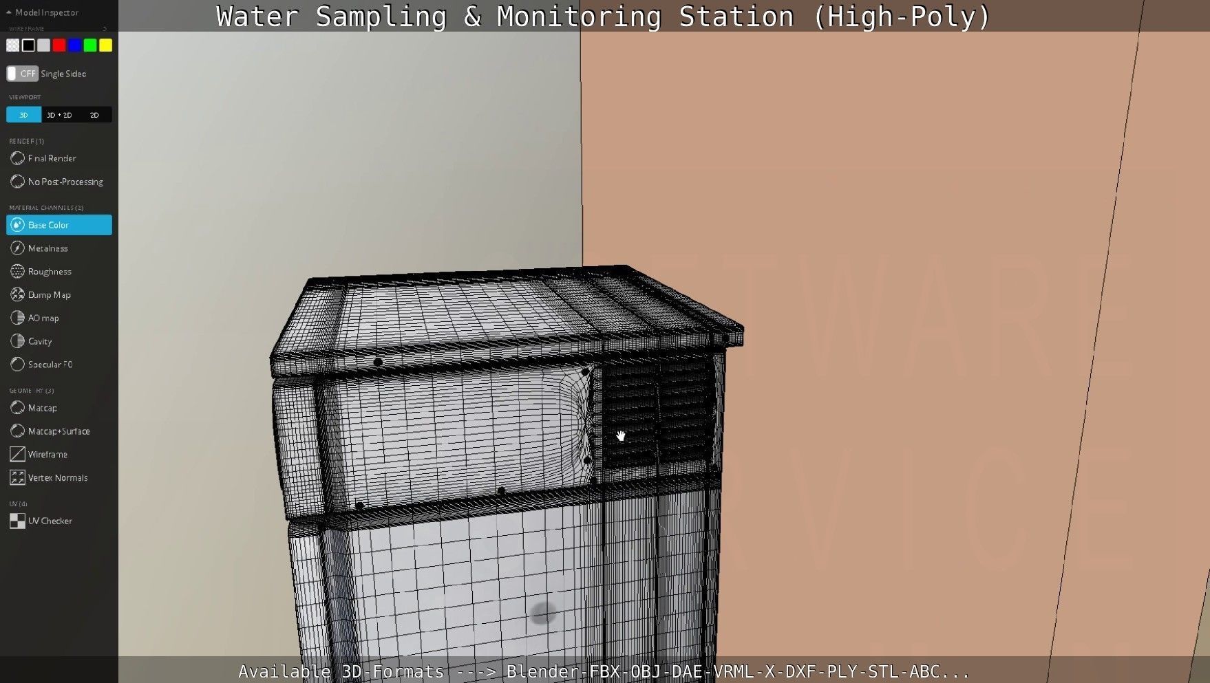 Water Sampling and Monitoring Station High-Poly Version 3D model_89