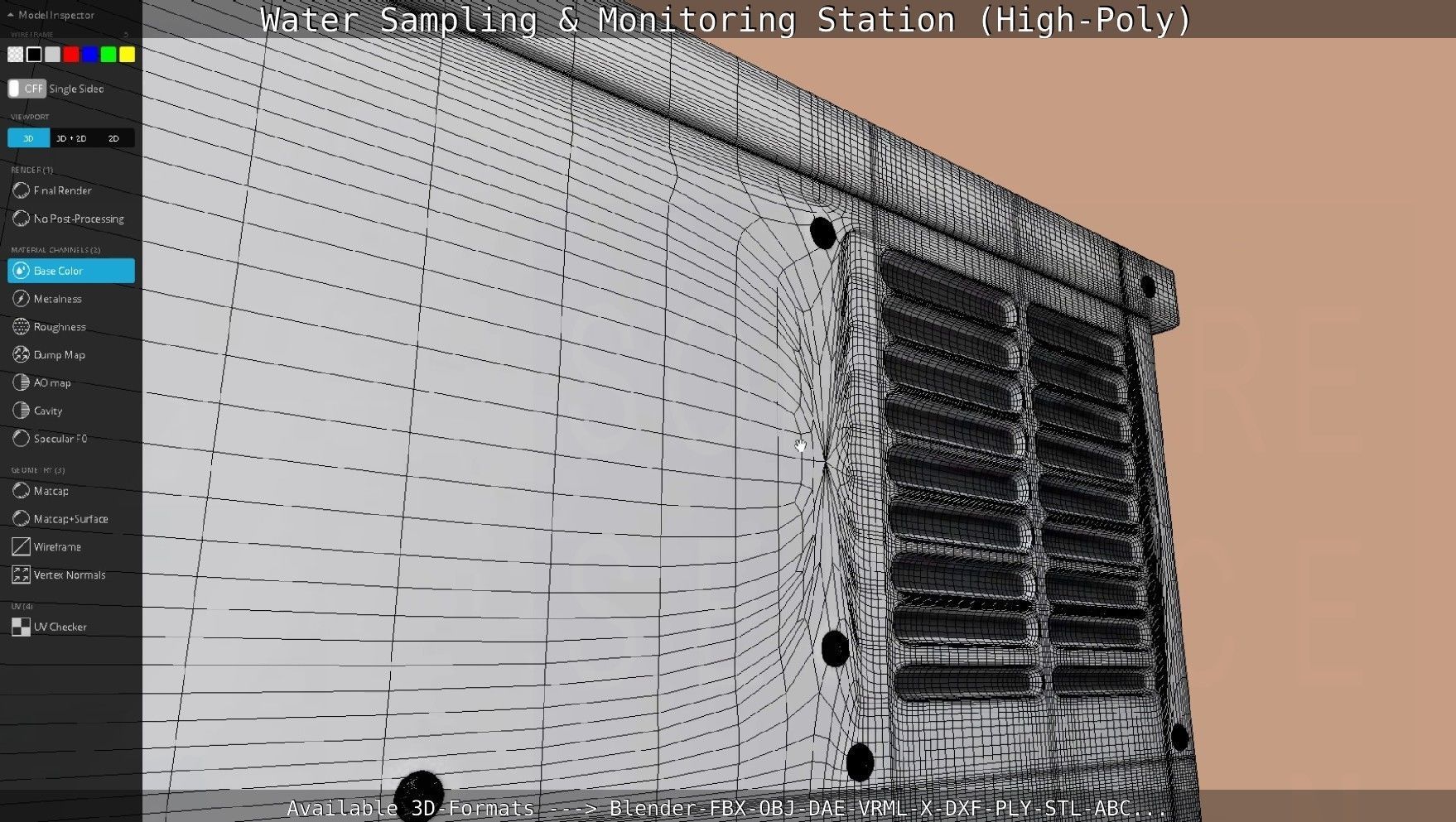 Water Sampling and Monitoring Station High-Poly Version 3D model_92