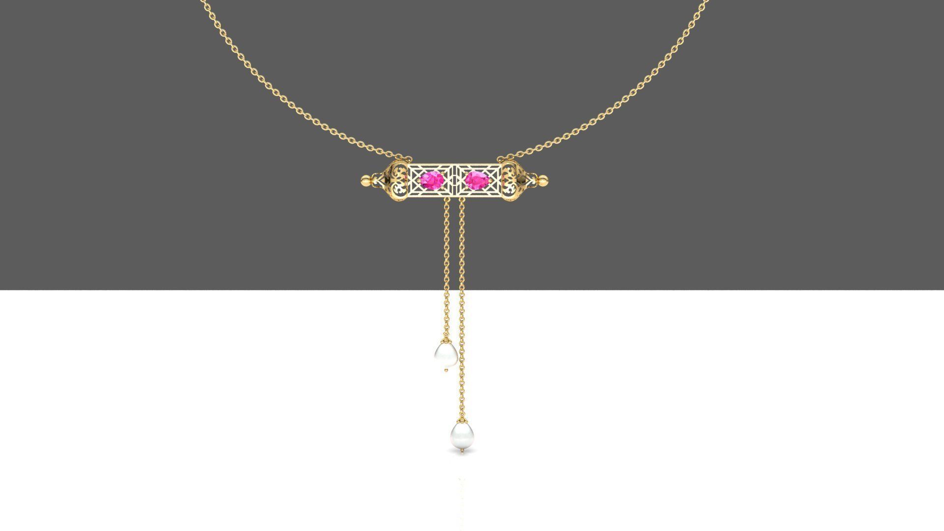 umar Ornate Bar Necklace 3D print model_4