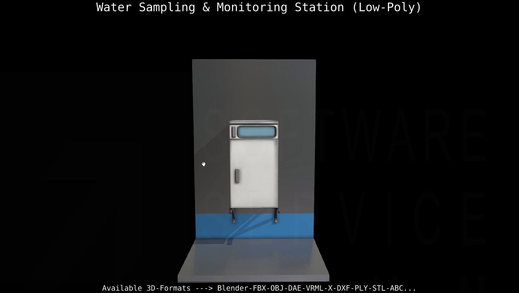 Water Sampling and Monitoring Station Low-Poly Low-poly 3D model_58
