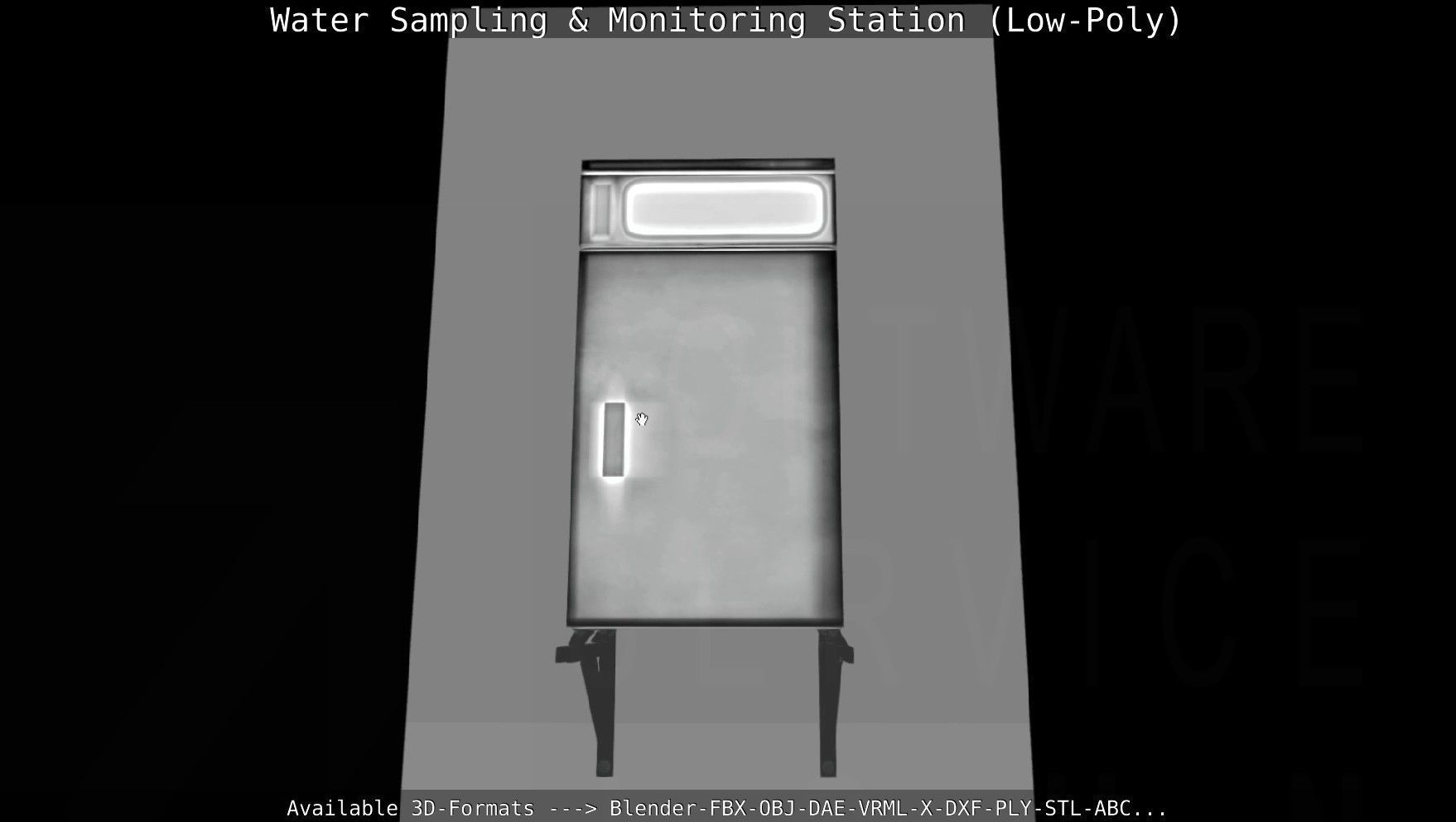 Water Sampling and Monitoring Station Low-Poly Low-poly 3D model_72
