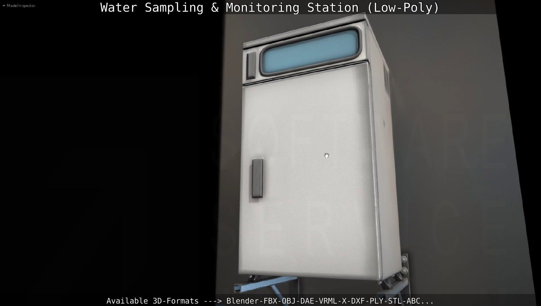 Water Sampling and Monitoring Station Low-Poly Low-poly 3D model_28