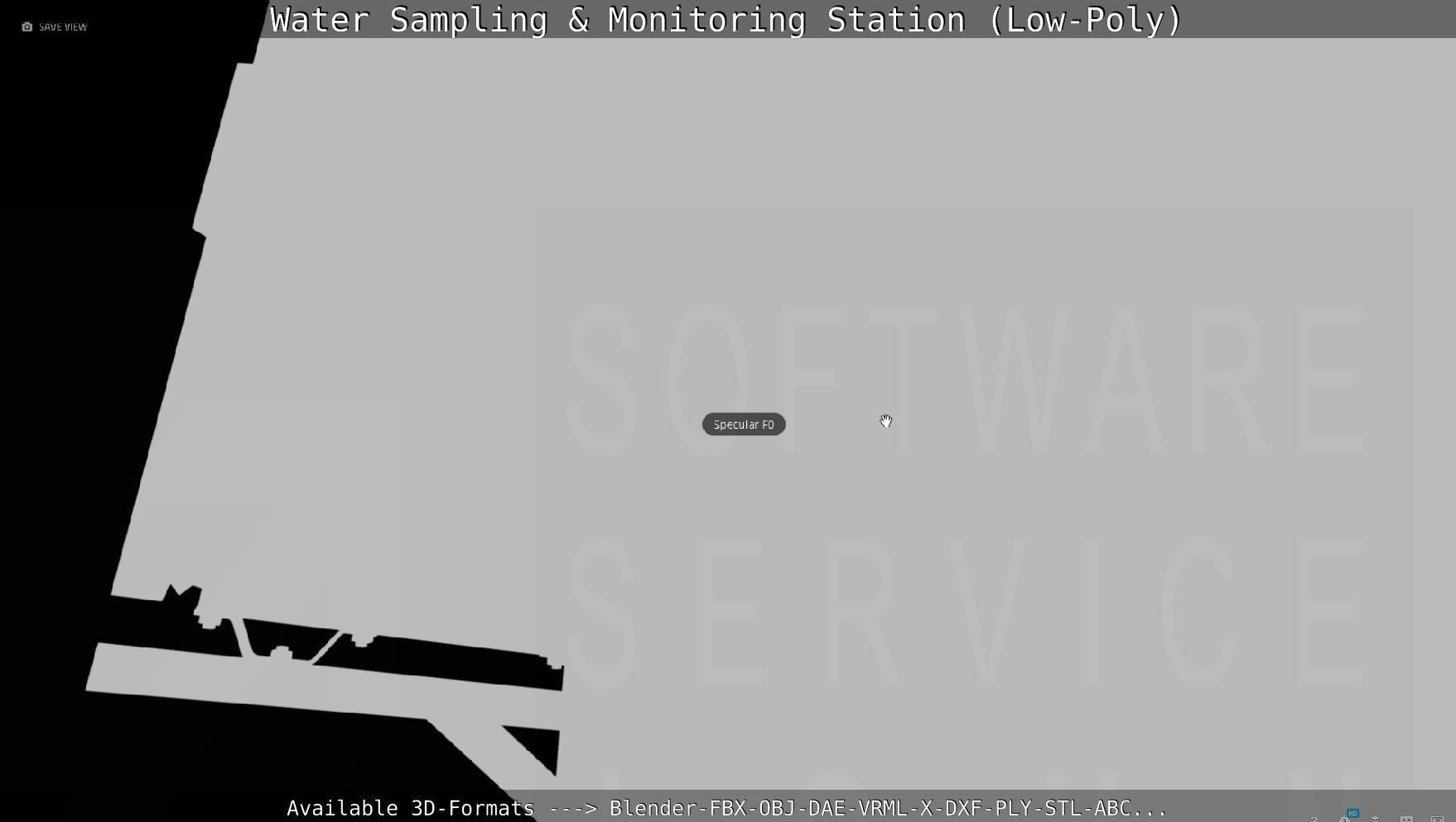Water Sampling and Monitoring Station Low-Poly Low-poly 3D model_78