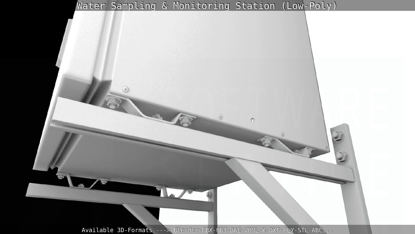 Water Sampling and Monitoring Station Low-Poly Low-poly 3D model_77