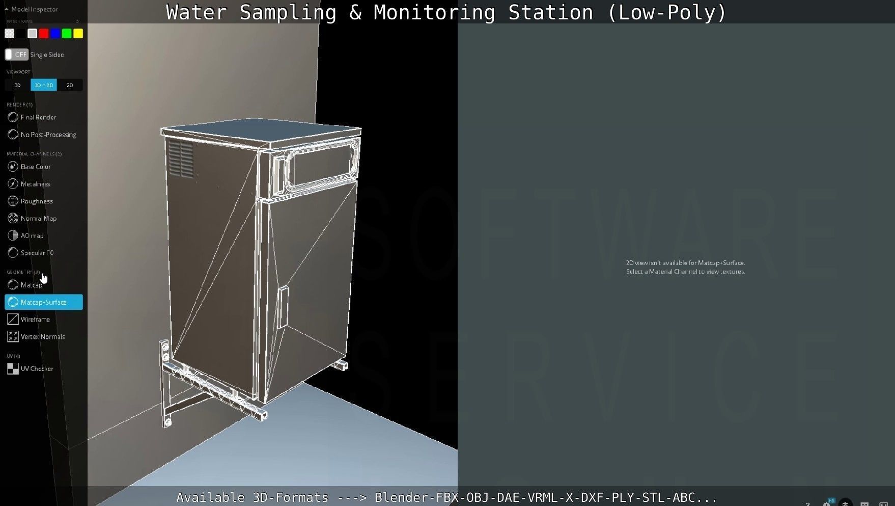 Water Sampling and Monitoring Station Low-Poly Low-poly 3D model_6