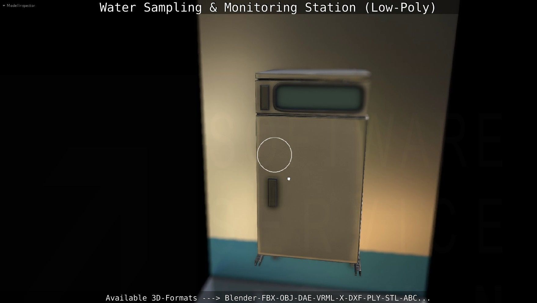 Water Sampling and Monitoring Station Low-Poly Low-poly 3D model_13