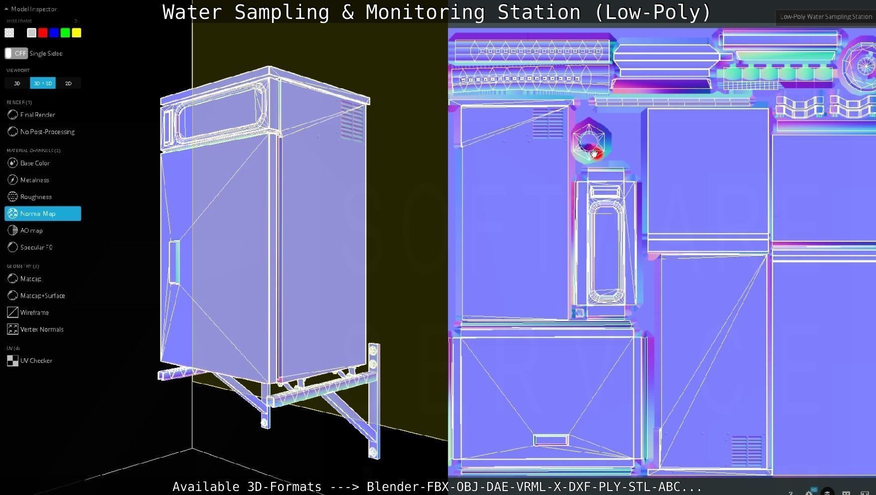 Water Sampling and Monitoring Station Low-Poly Low-poly 3D model_126