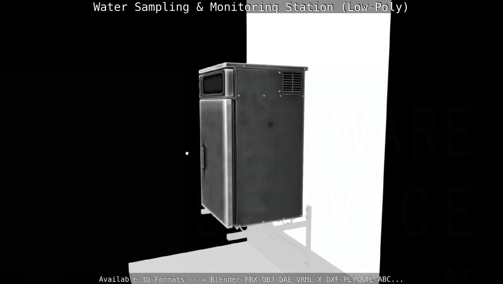 Water Sampling and Monitoring Station Low-Poly Low-poly 3D model_69