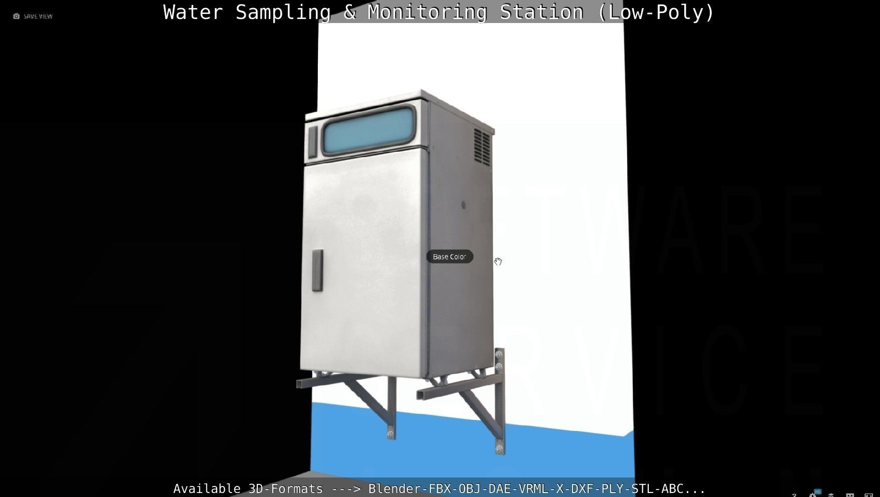 Water Sampling and Monitoring Station Low-Poly Low-poly 3D model_87