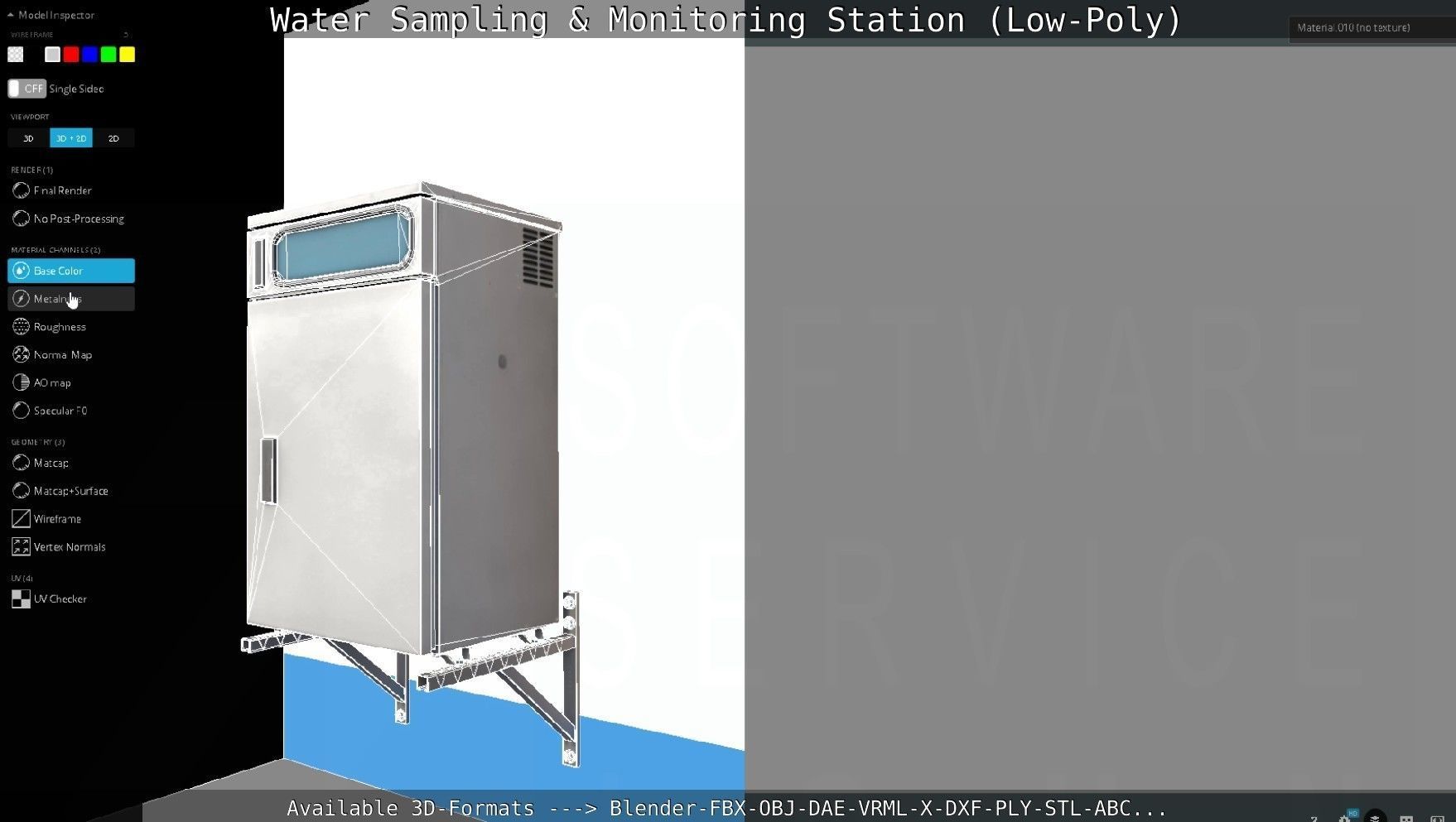 Water Sampling and Monitoring Station Low-Poly Low-poly 3D model_111