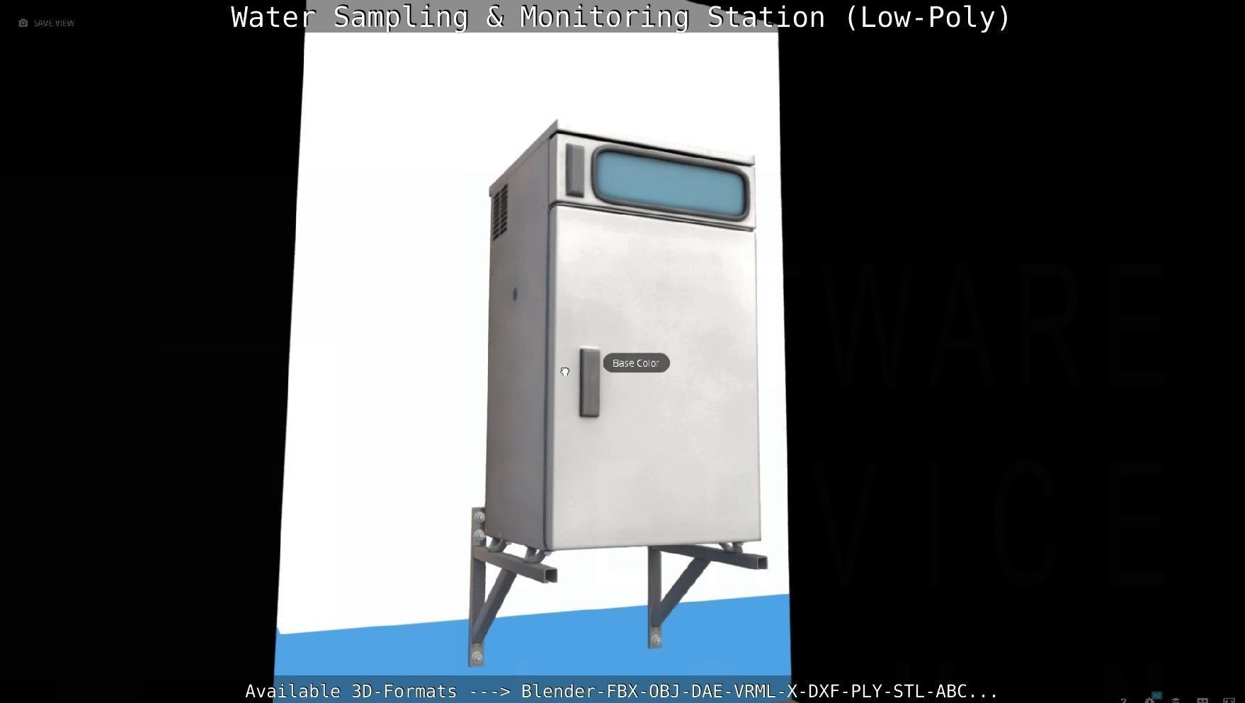 Water Sampling and Monitoring Station Low-Poly Low-poly 3D model_67