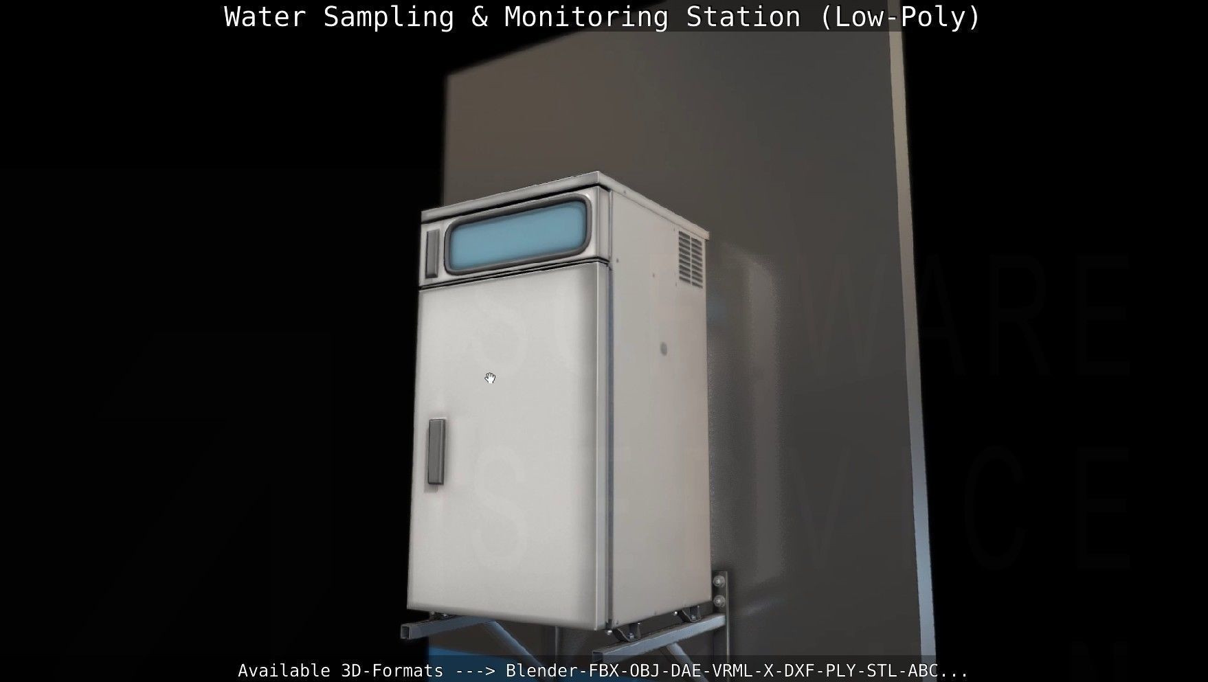 Water Sampling and Monitoring Station Low-Poly Low-poly 3D model_57