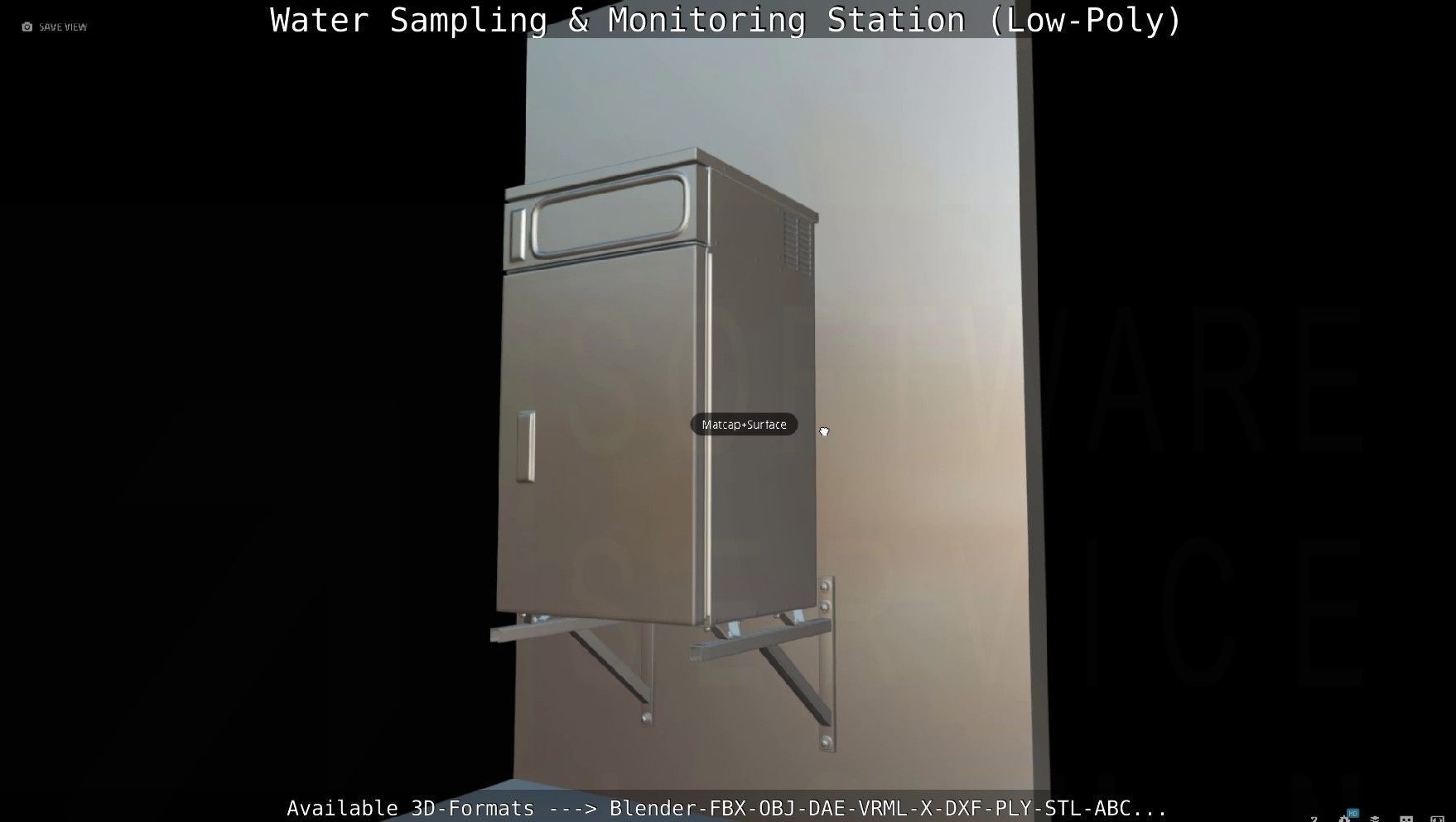 Water Sampling and Monitoring Station Low-Poly Low-poly 3D model_85