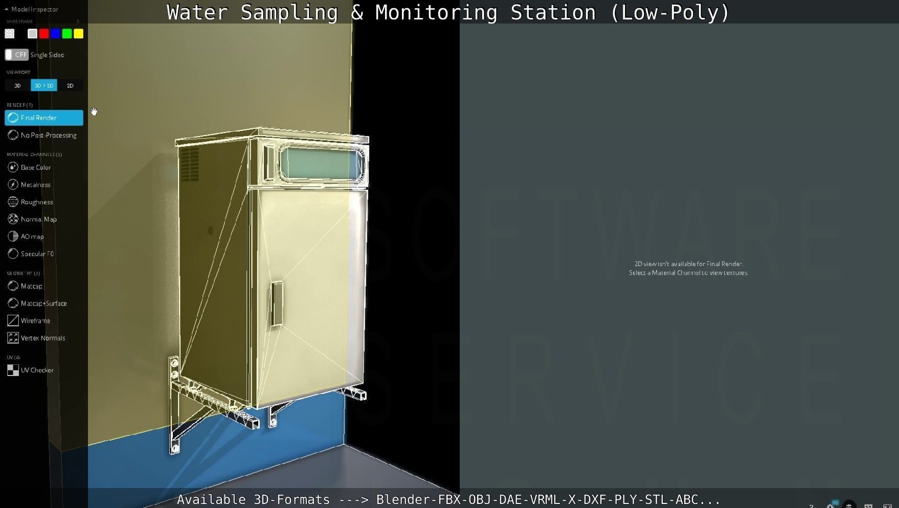 Water Sampling and Monitoring Station Low-Poly Low-poly 3D model_18