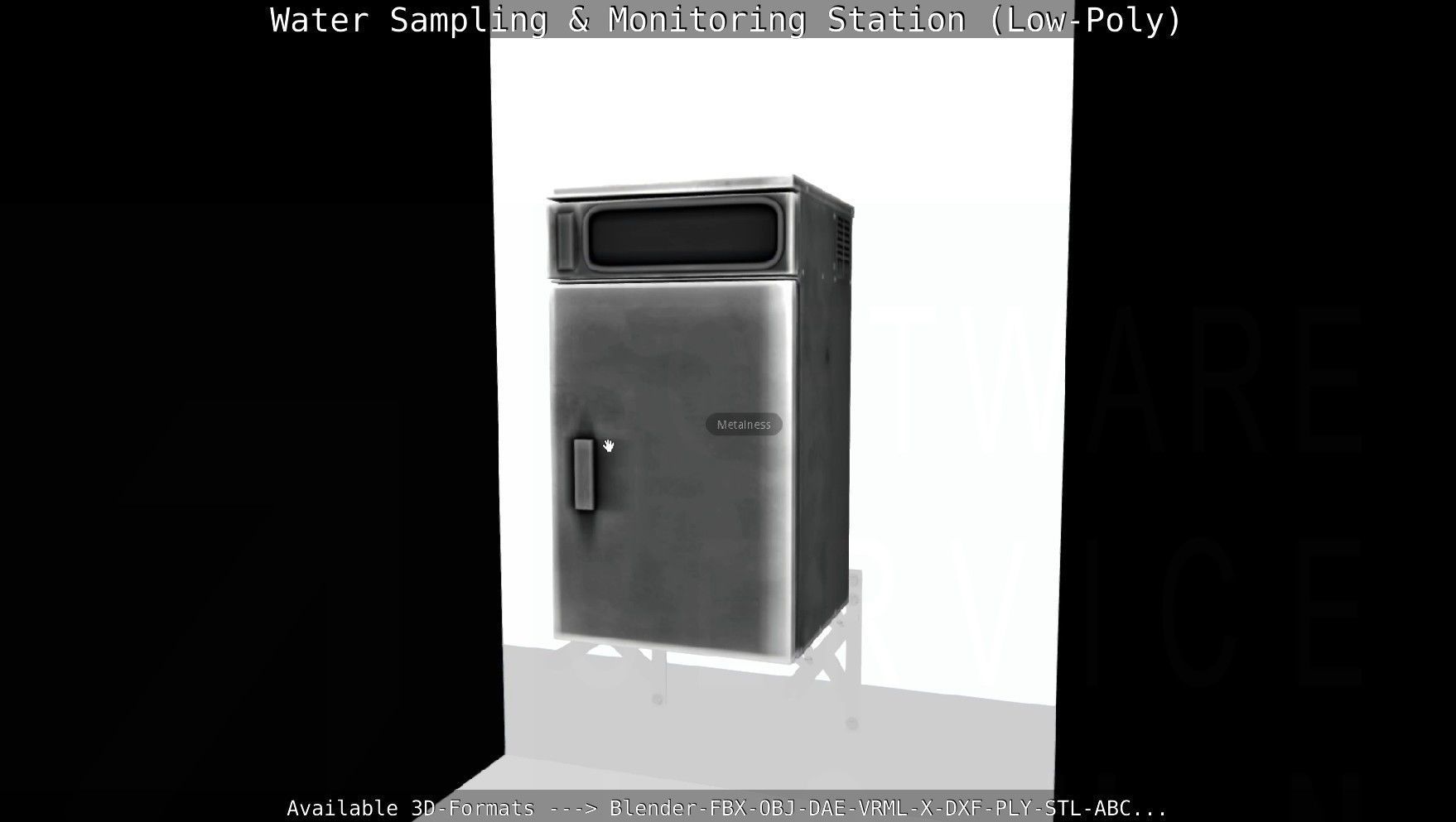 Water Sampling and Monitoring Station Low-Poly Low-poly 3D model_68