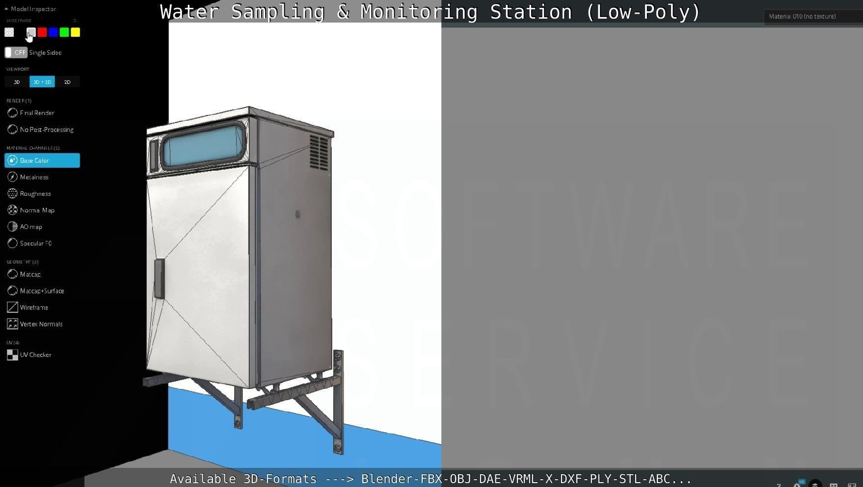 Water Sampling and Monitoring Station Low-Poly Low-poly 3D model_109