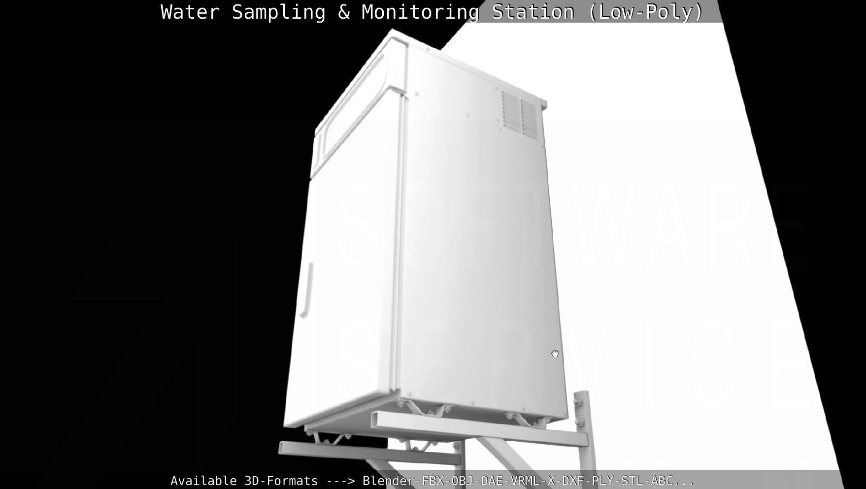 Water Sampling and Monitoring Station Low-Poly Low-poly 3D model_76