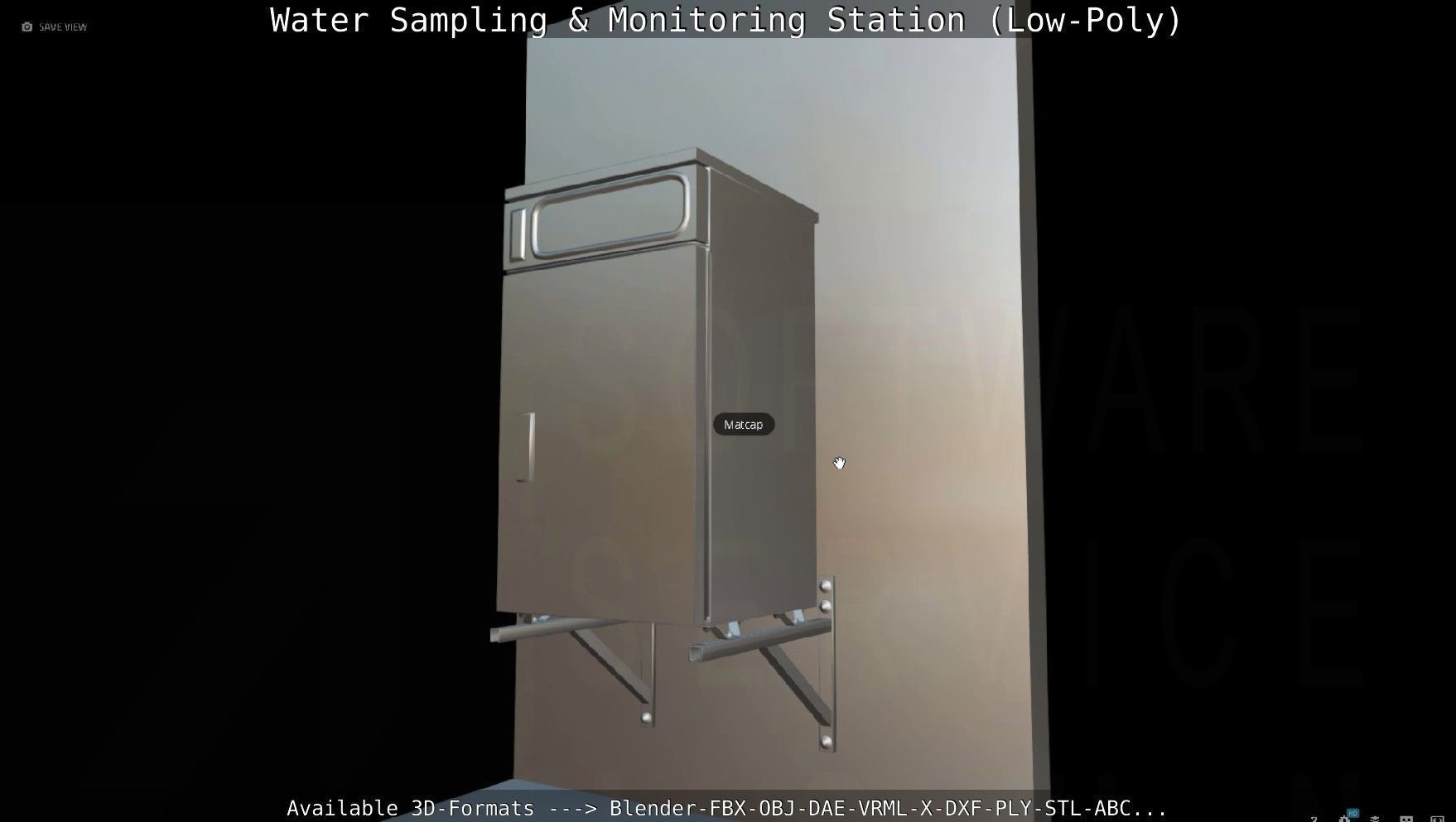 Water Sampling and Monitoring Station Low-Poly Low-poly 3D model_86