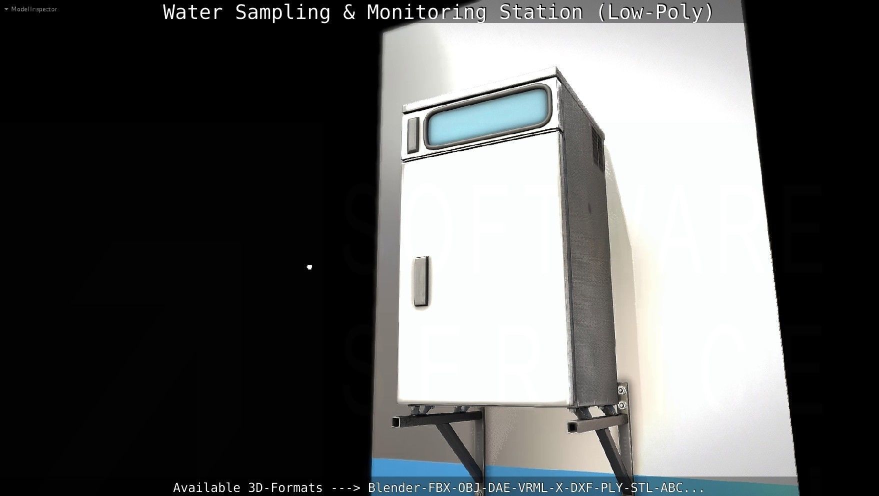 Water Sampling and Monitoring Station Low-Poly Low-poly 3D model_34