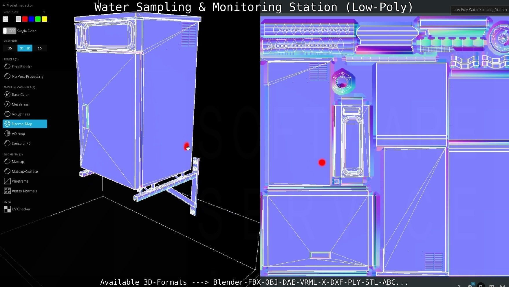 Water Sampling and Monitoring Station Low-Poly Low-poly 3D model_127
