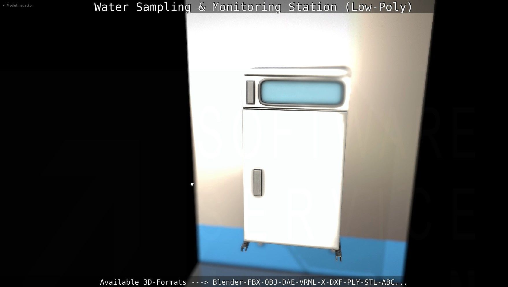 Water Sampling and Monitoring Station Low-Poly Low-poly 3D model_15