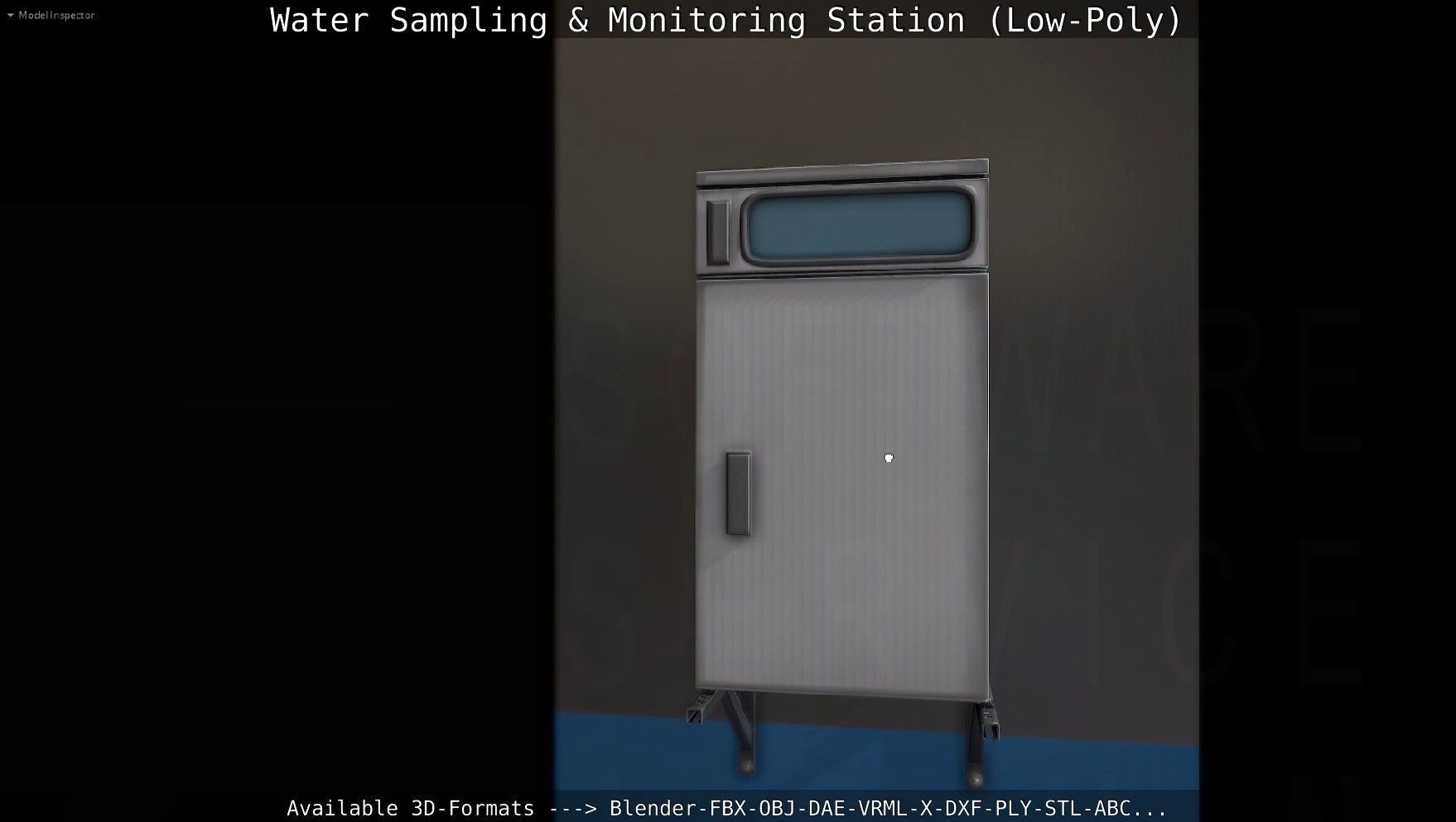 Water Sampling and Monitoring Station Low-Poly Low-poly 3D model_16