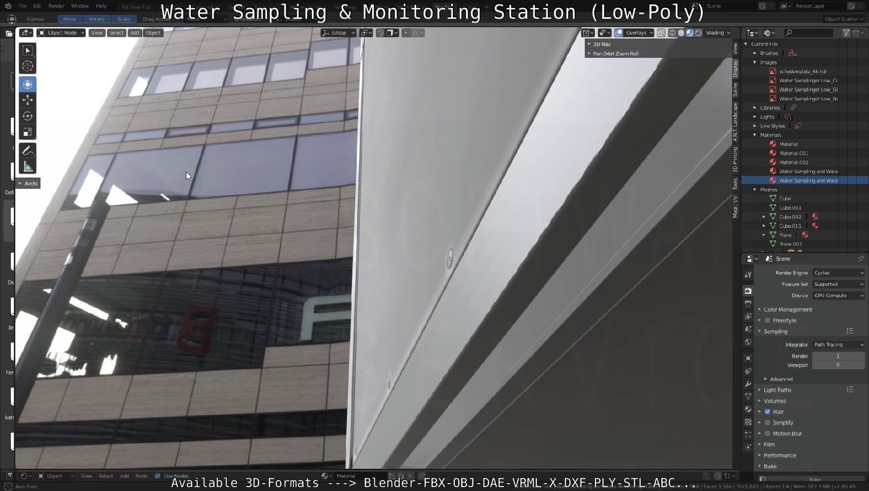 Water Sampling and Monitoring Station Low-Poly Low-poly 3D model_52