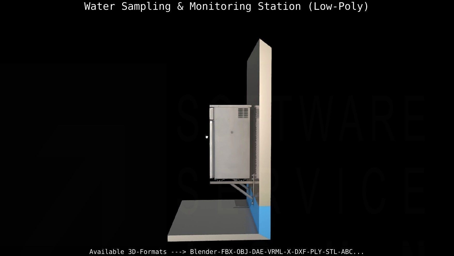 Water Sampling and Monitoring Station Low-Poly Low-poly 3D model_56