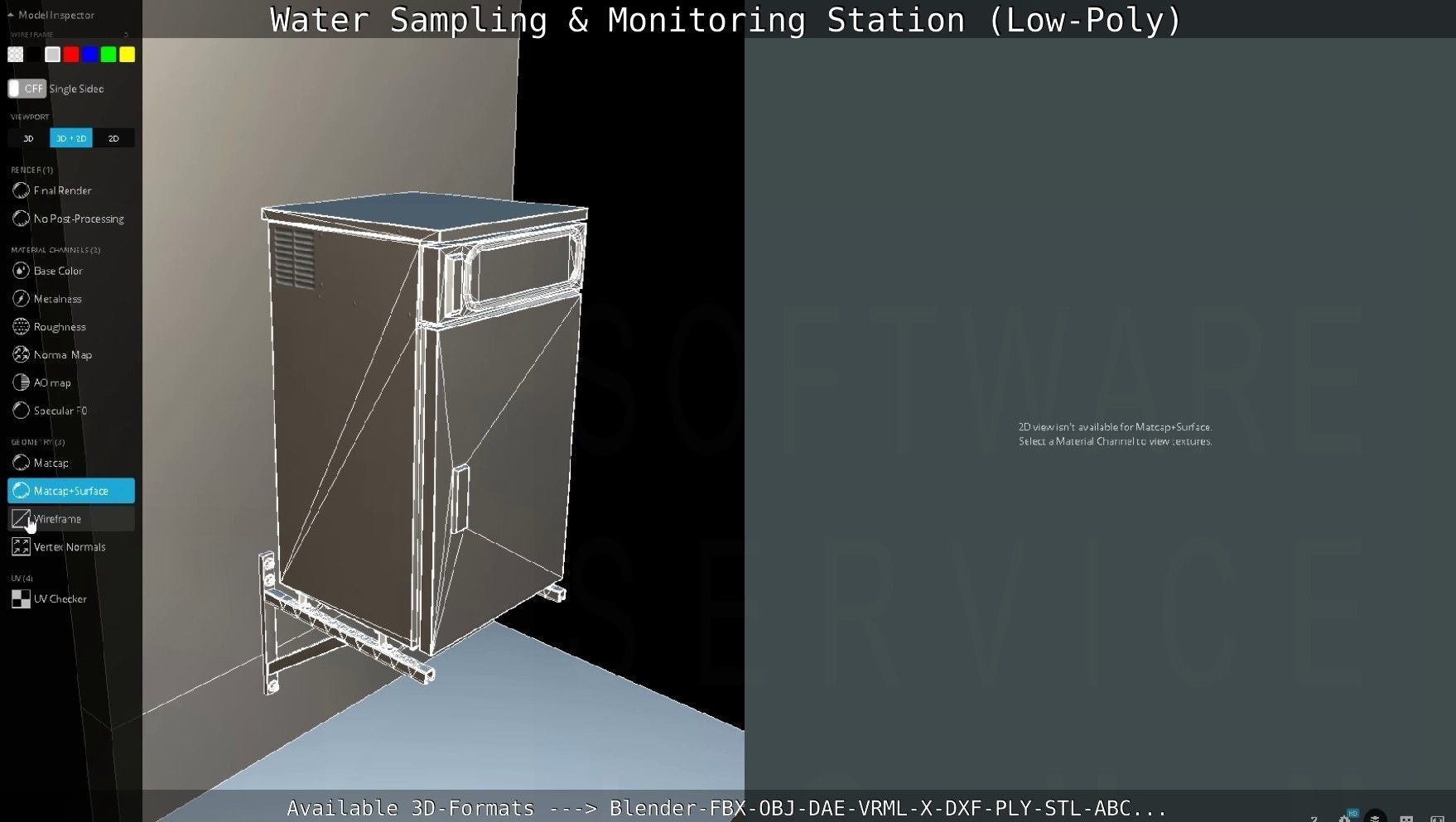 Water Sampling and Monitoring Station Low-Poly Low-poly 3D model_11
