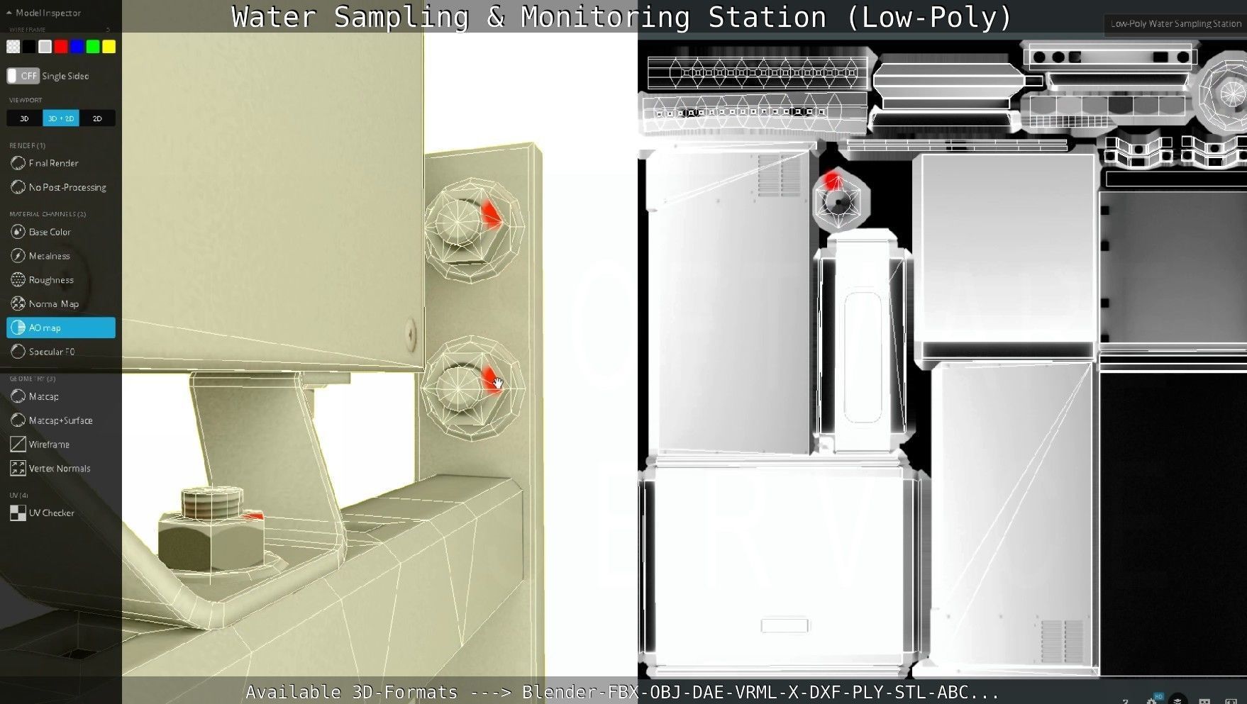 Water Sampling and Monitoring Station Low-Poly Low-poly 3D model_136
