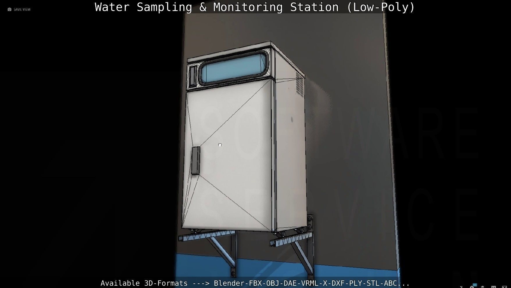 Water Sampling and Monitoring Station Low-Poly Low-poly 3D model_61