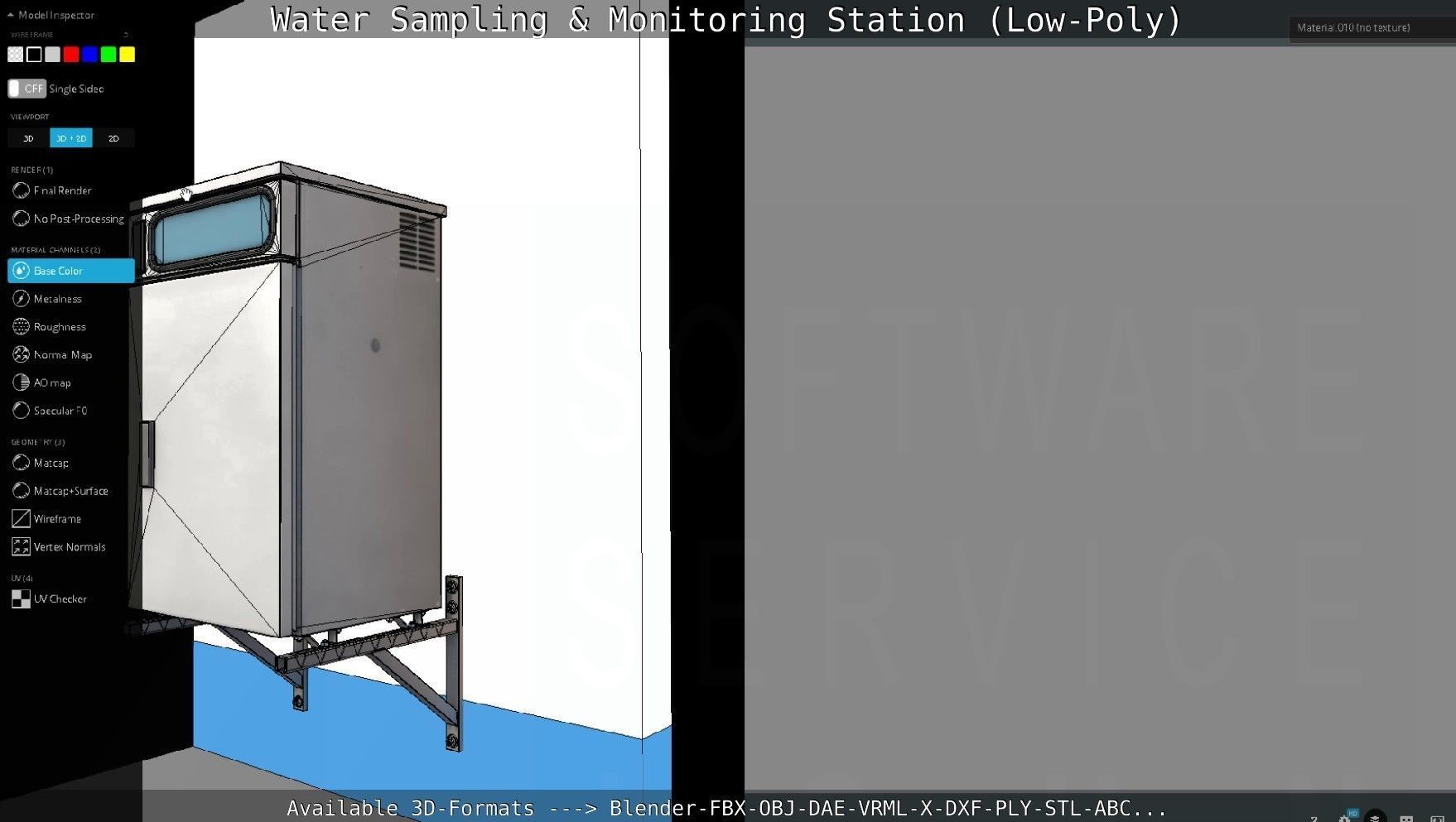 Water Sampling and Monitoring Station Low-Poly Low-poly 3D model_103
