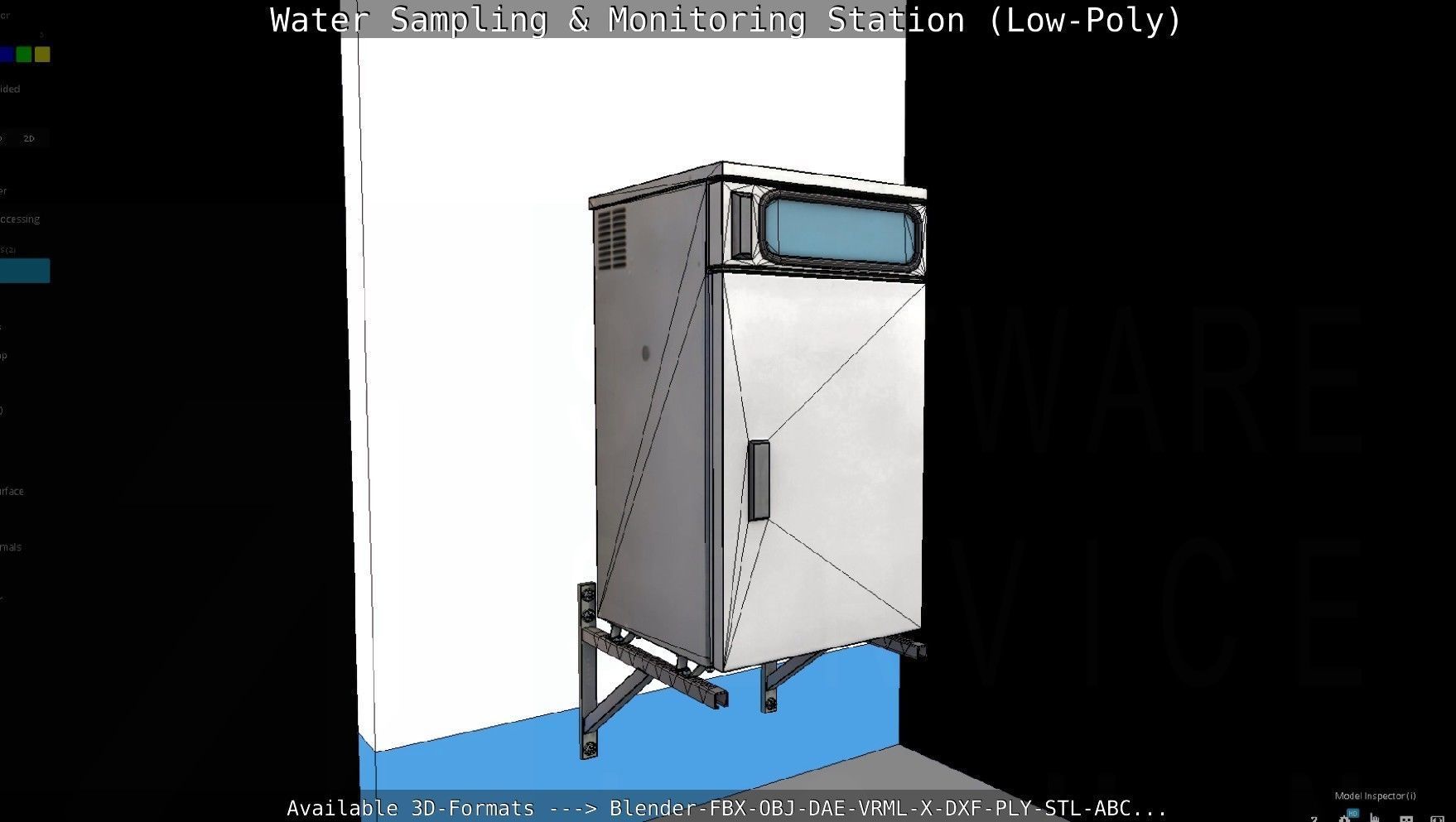Water Sampling and Monitoring Station Low-Poly Low-poly 3D model_101
