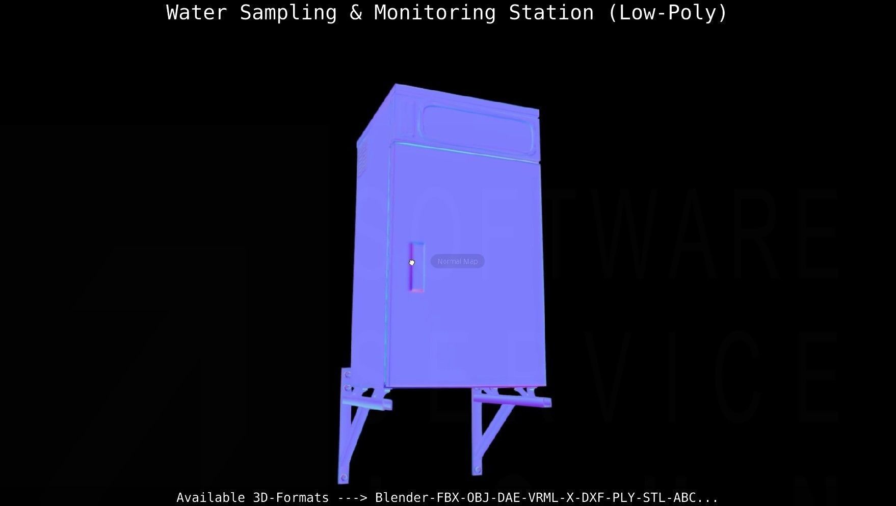 Water Sampling and Monitoring Station Low-Poly Low-poly 3D model_71