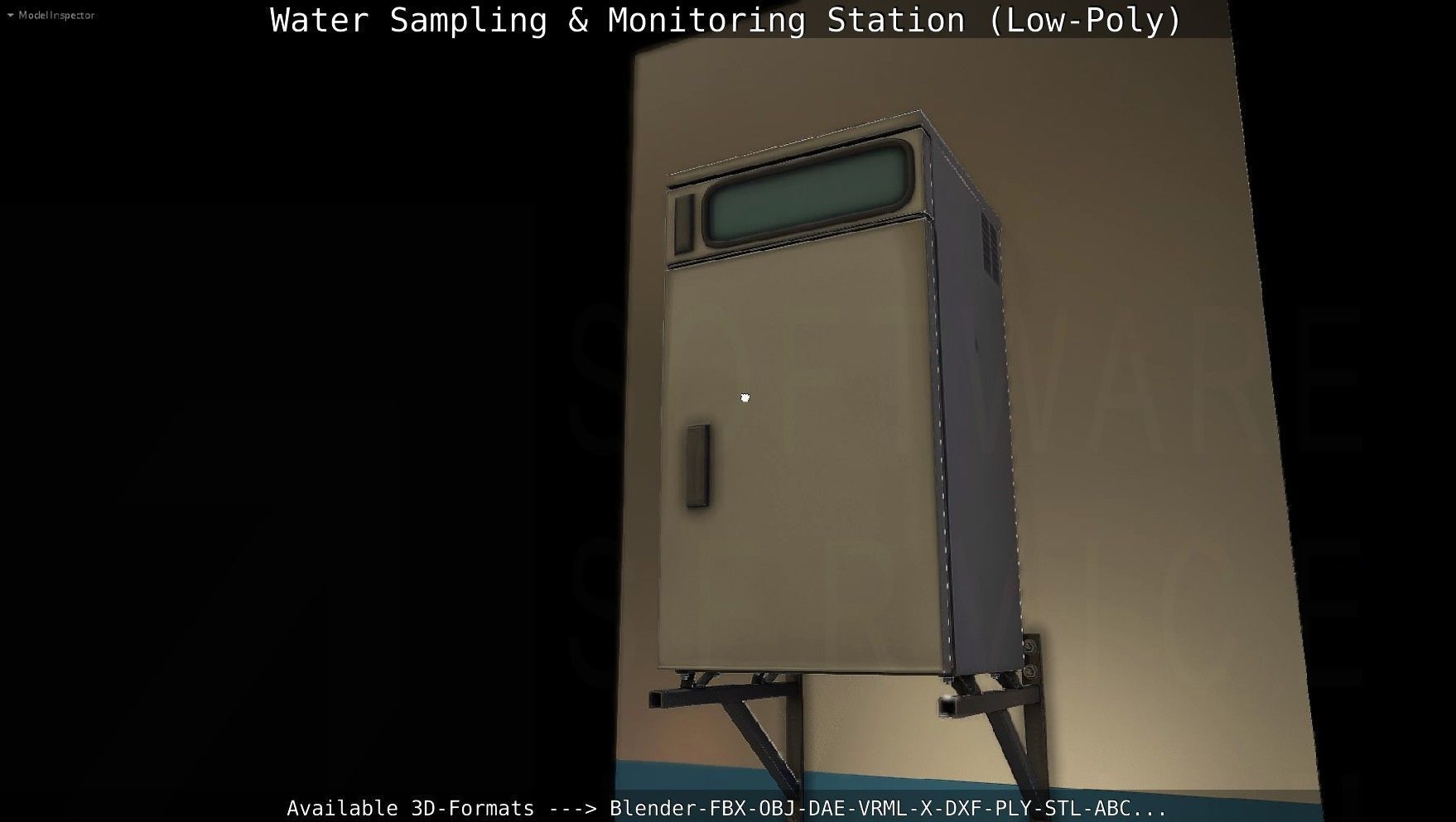 Water Sampling and Monitoring Station Low-Poly Low-poly 3D model_31