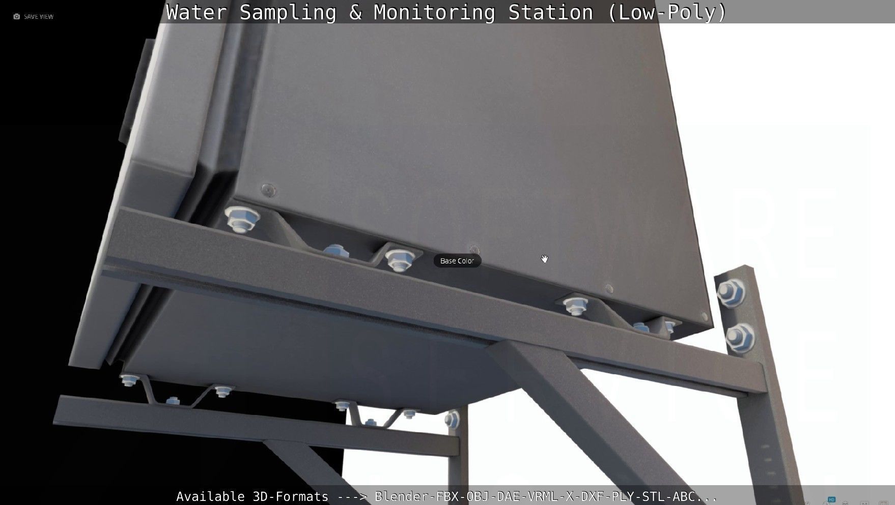 Water Sampling and Monitoring Station Low-Poly Low-poly 3D model_79