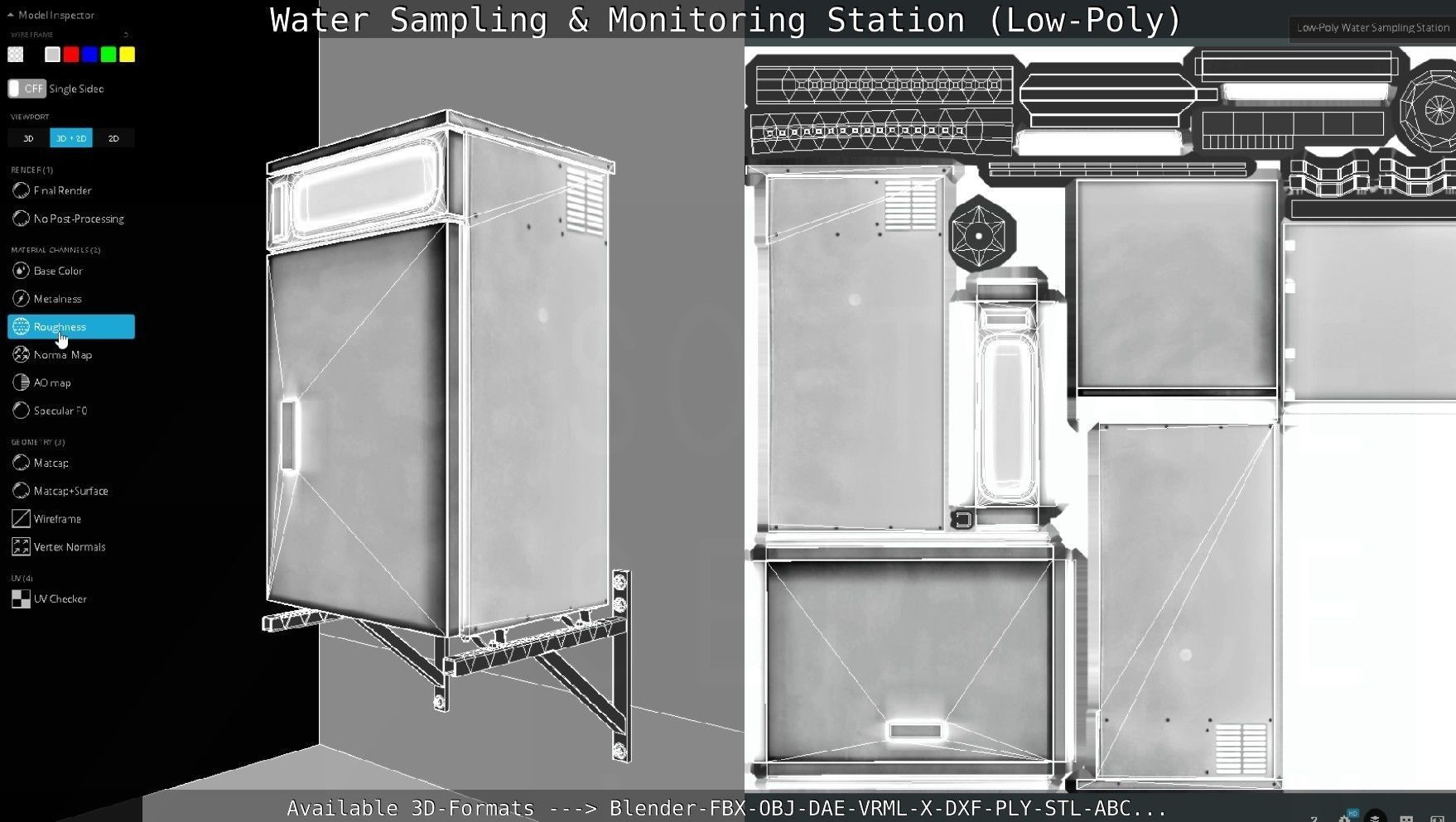 Water Sampling and Monitoring Station Low-Poly Low-poly 3D model_122