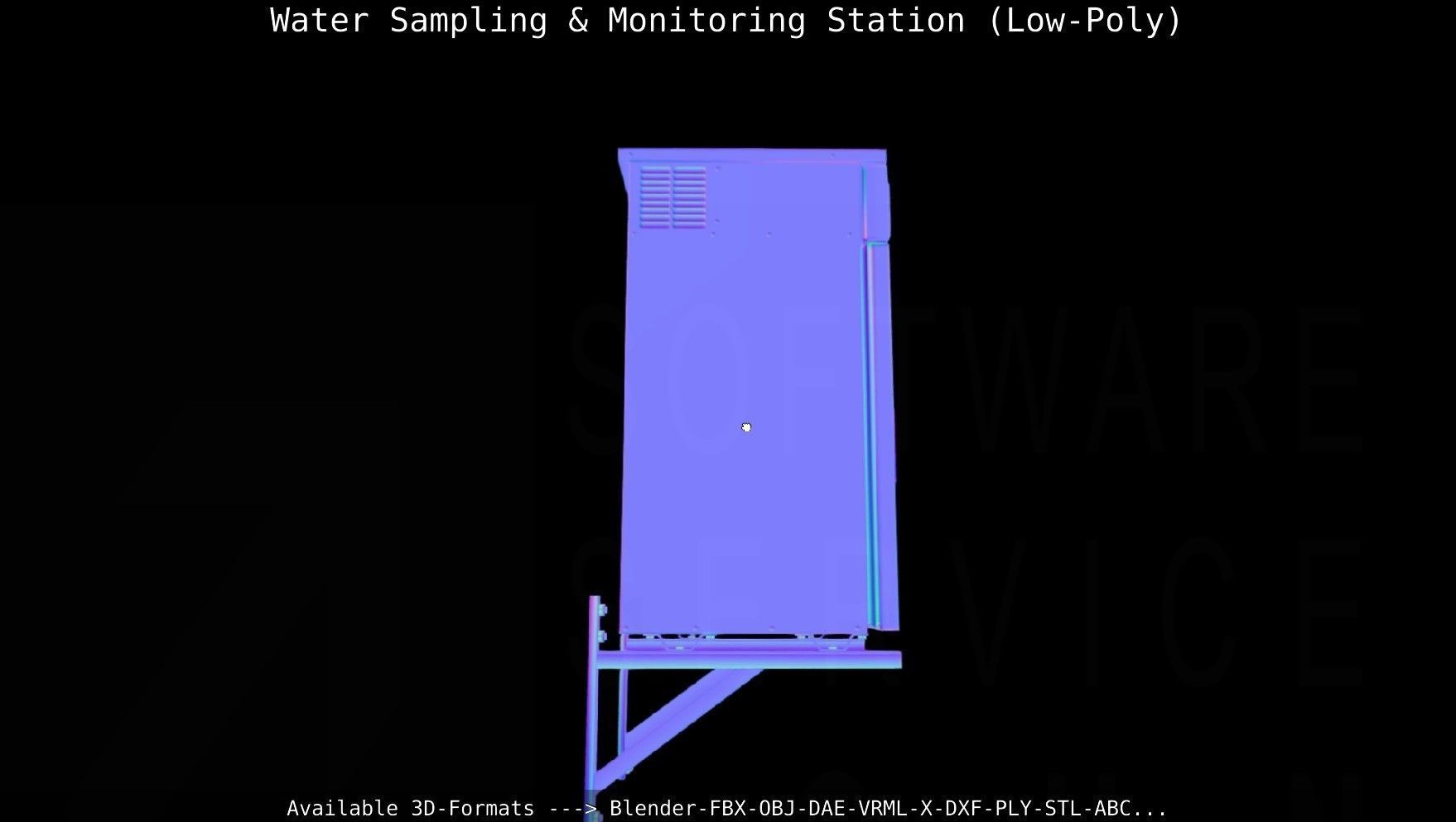 Water Sampling and Monitoring Station Low-Poly Low-poly 3D model_74