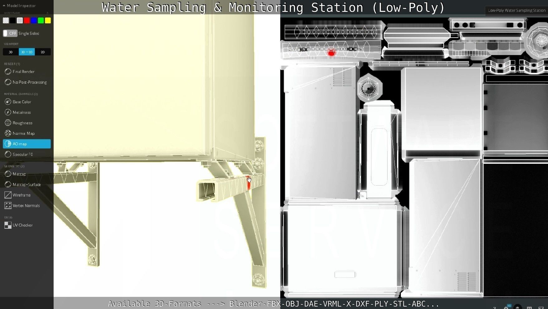 Water Sampling and Monitoring Station Low-Poly Low-poly 3D model_145