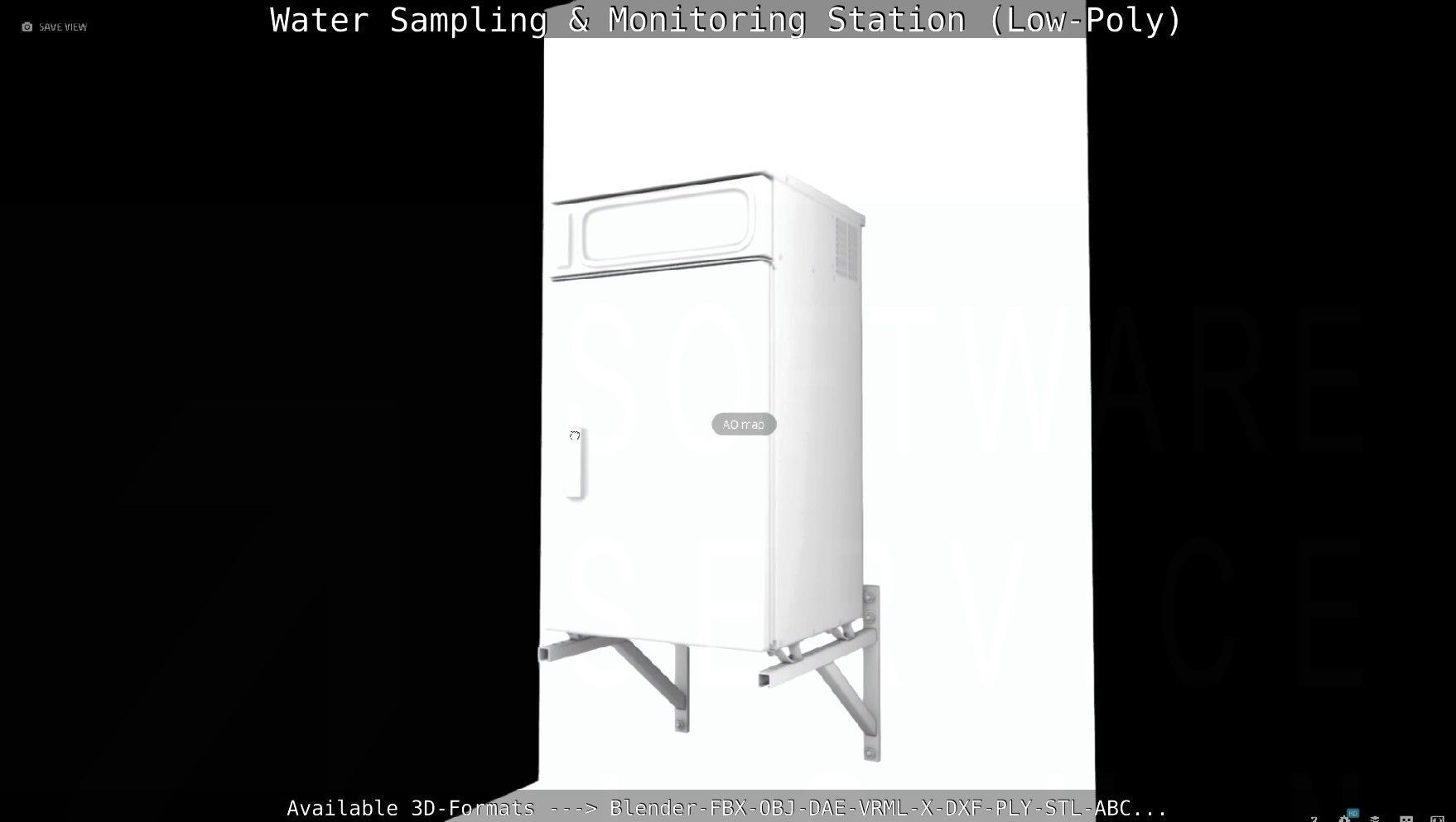 Water Sampling and Monitoring Station Low-Poly Low-poly 3D model_75