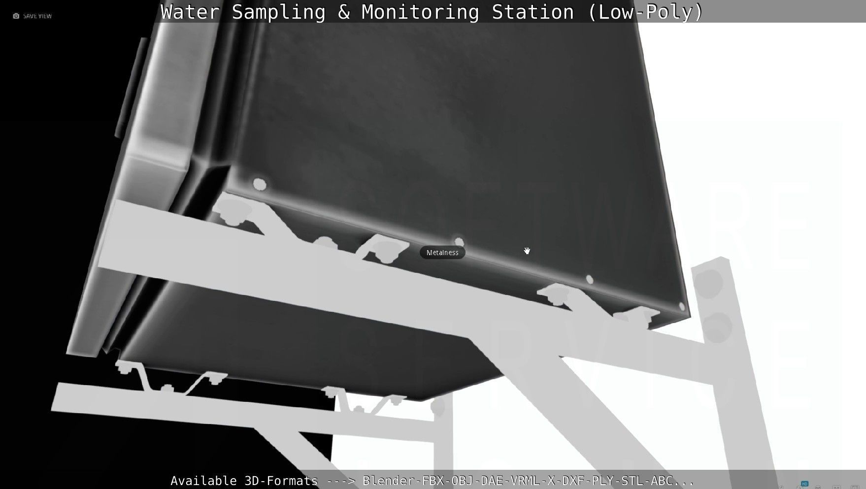 Water Sampling and Monitoring Station Low-Poly Low-poly 3D model_80