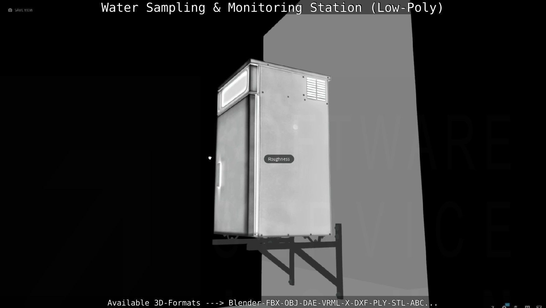 Water Sampling and Monitoring Station Low-Poly Low-poly 3D model_70