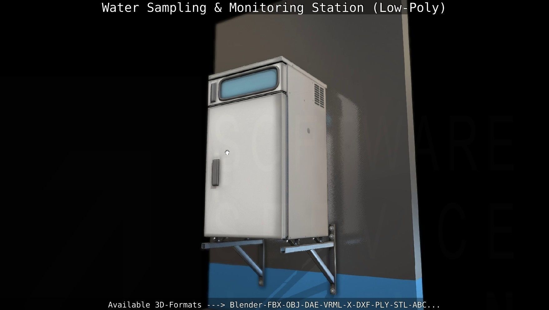 Water Sampling and Monitoring Station Low-Poly Low-poly 3D model_59