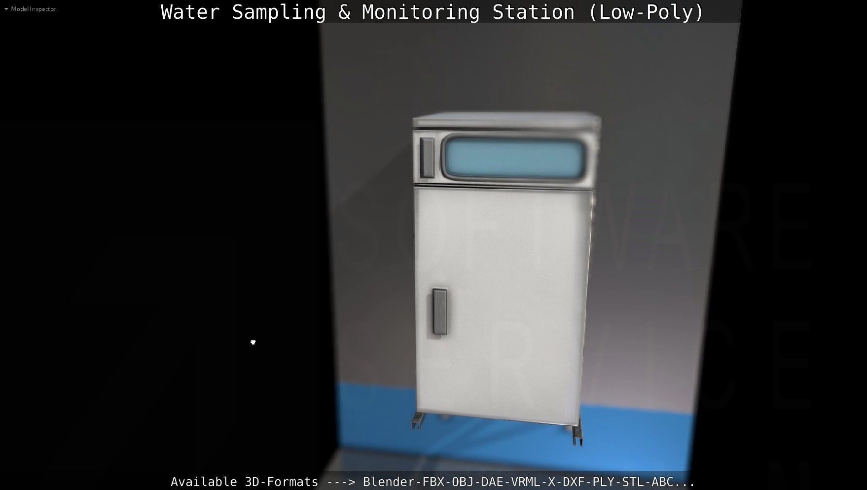 Water Sampling and Monitoring Station Low-Poly Low-poly 3D model_14