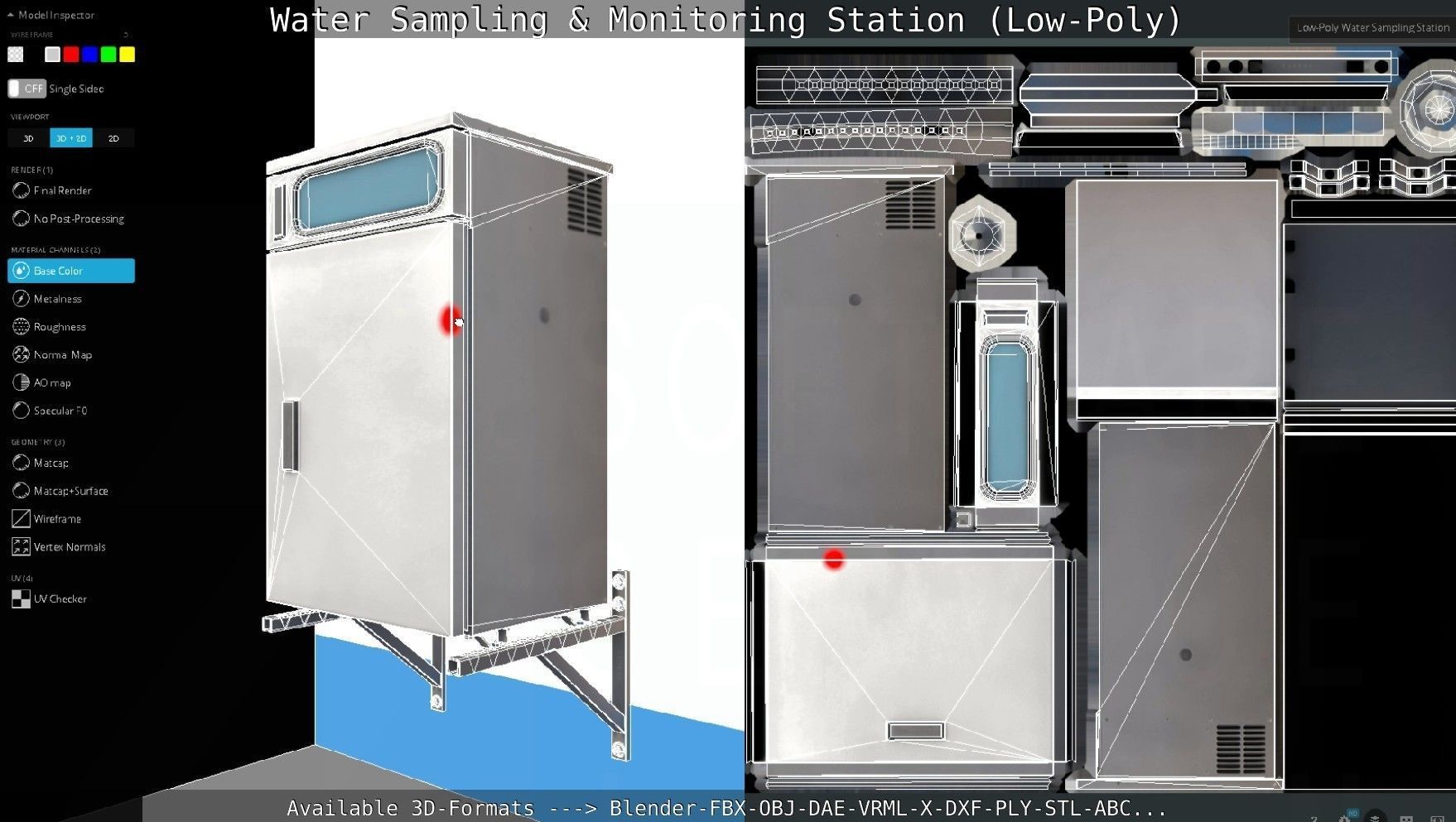 Water Sampling and Monitoring Station Low-Poly Low-poly 3D model_115