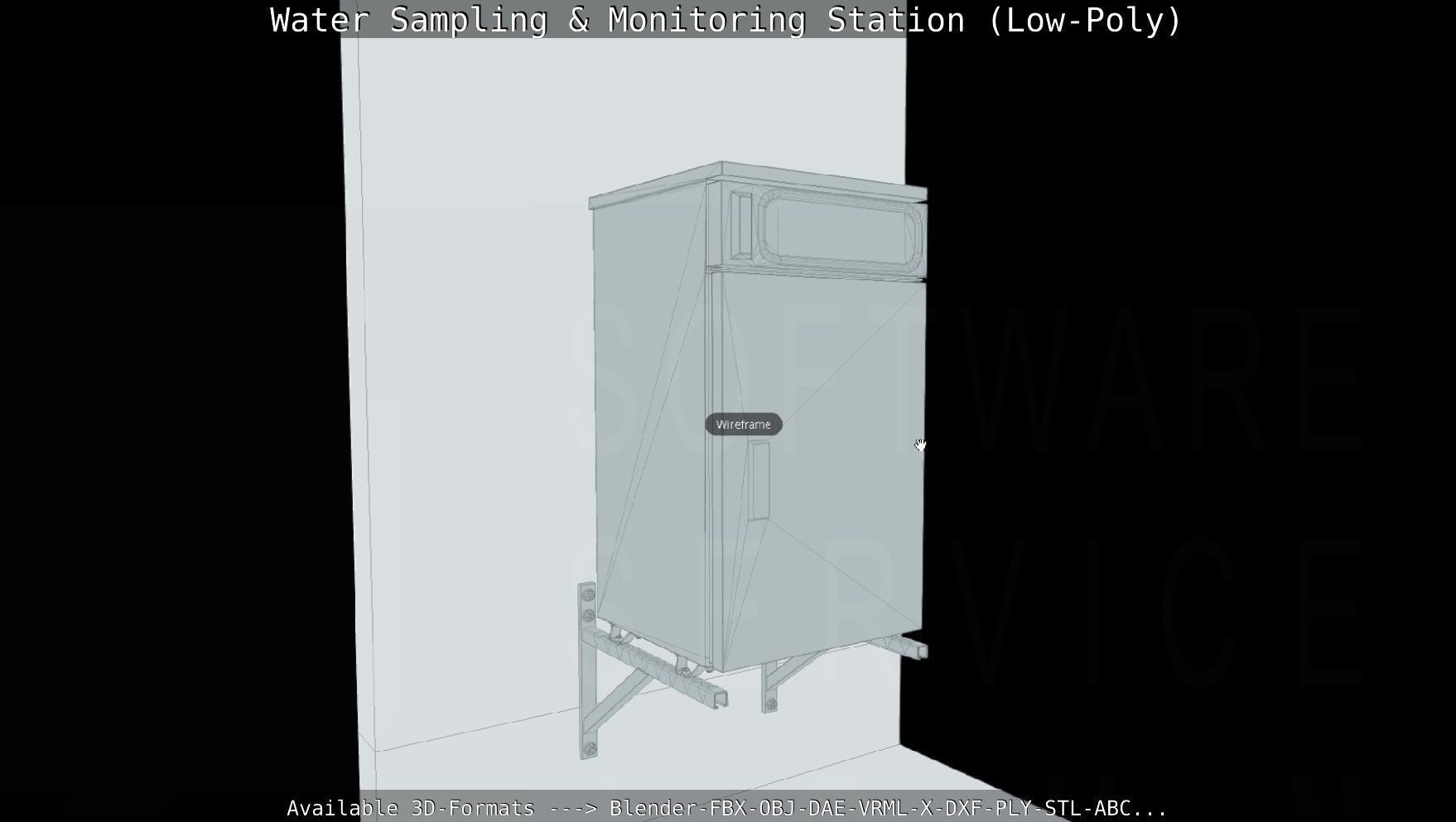 Water Sampling and Monitoring Station Low-Poly Low-poly 3D model_89