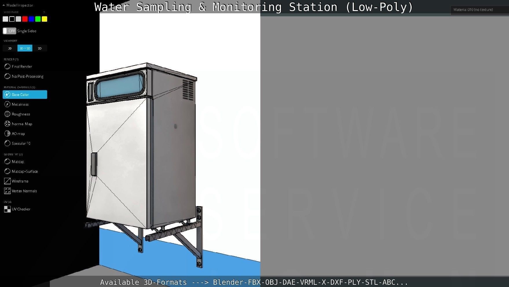 Water Sampling and Monitoring Station Low-Poly Low-poly 3D model_106