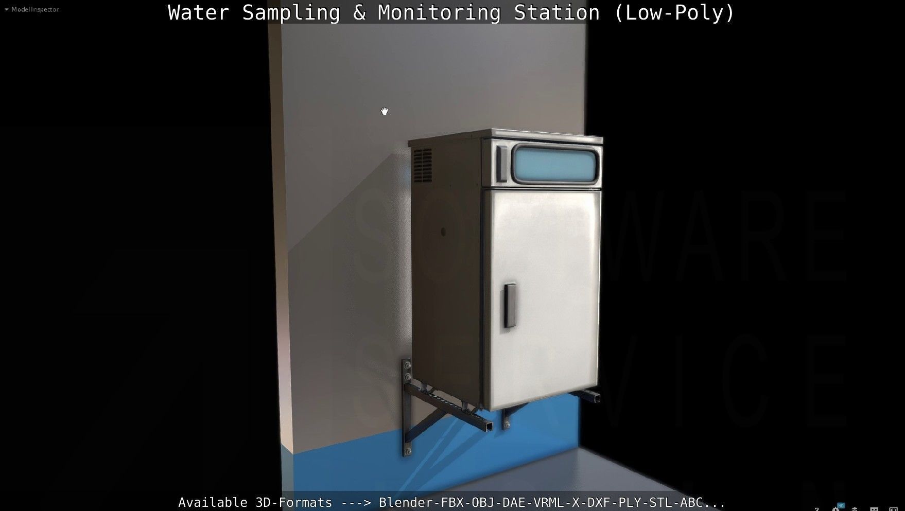 Water Sampling and Monitoring Station Low-Poly Low-poly 3D model_25