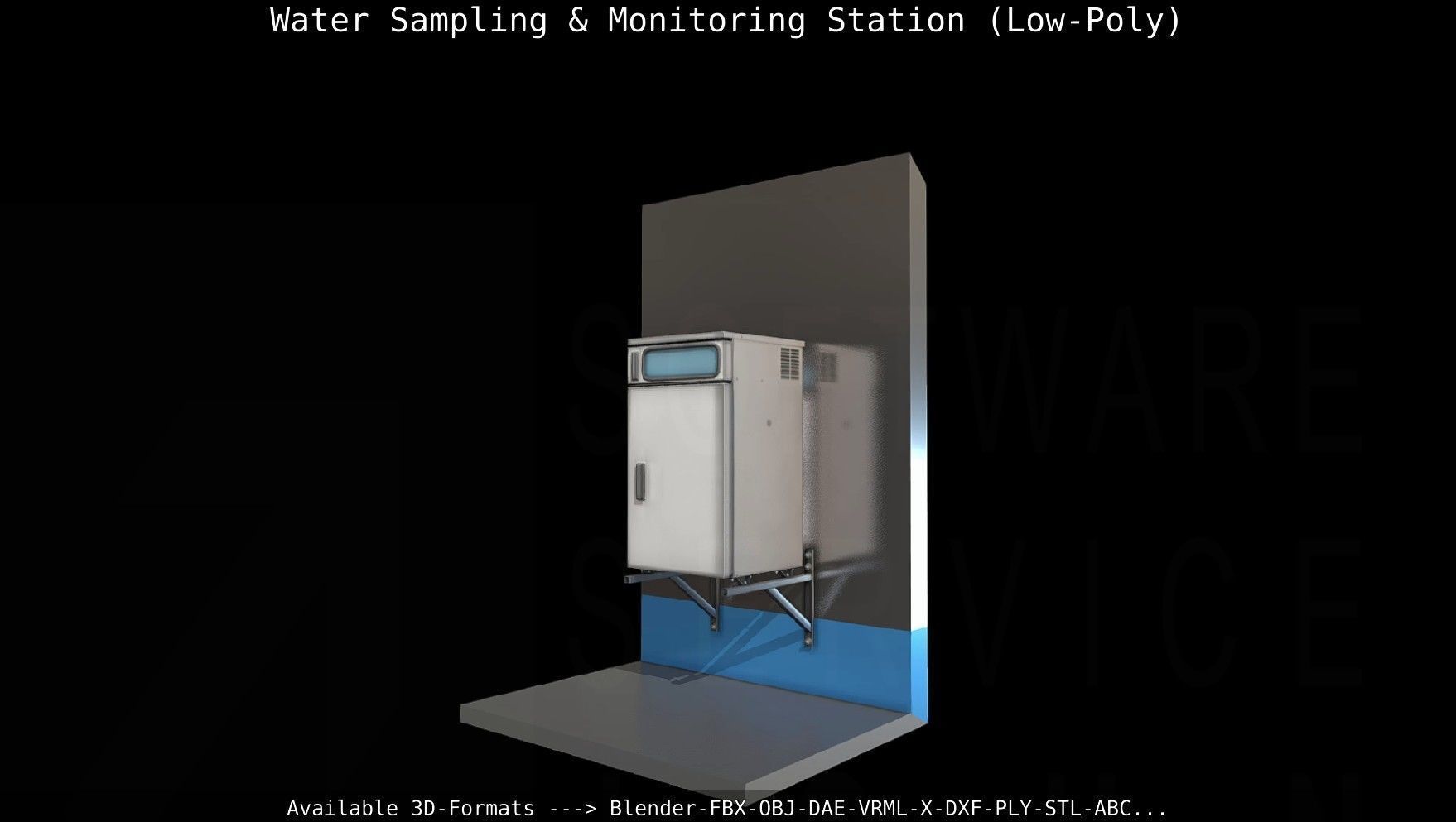 Water Sampling and Monitoring Station Low-Poly Low-poly 3D model_53
