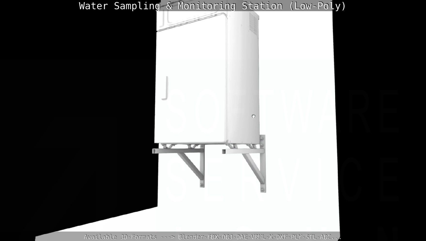 Water Sampling and Monitoring Station Low-Poly Low-poly 3D model_82